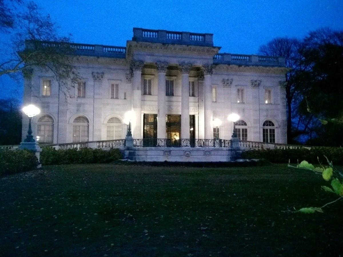 Marble House at dusk